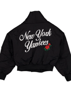 NFL New York Yankees x Alpha Industries x New Era Black Shawl Collar Flight Jacket Back
