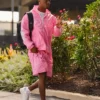 NFL Philadelphia Eagles Vibrant Pink Windbreaker Polyester Track Jacket front view
