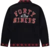 NFL San Francisco 49ers Forty Niners Latino Heritage 2026 Zip-Up Black Cotton Jacket back view