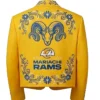 NFL Team Los Angeles Rams Yellow Mariachi Embroidered Suiting Fabric Blazer back view