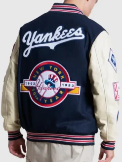 NY Yankees Starter Navy 50th Year Jacket Back