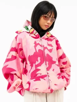 Neptun X Sonic 2026 Amy Full ZIP Pink Camo Hoodie Jacket