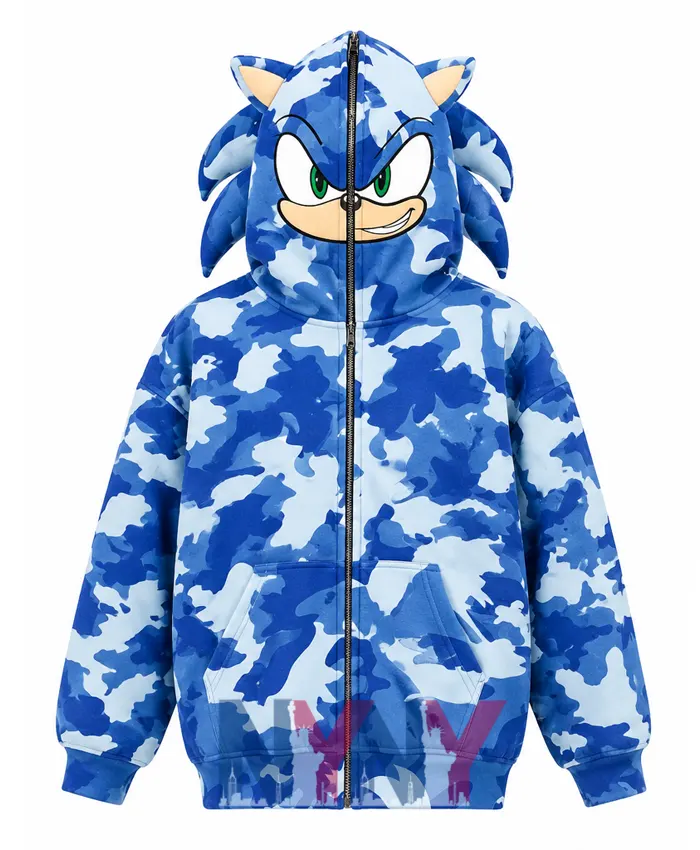 Neptun X Sonic 2026 Blue Camo Zip Up Hoodie