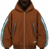 Neptun x Avatar Brown Bomber Jacket With Hood