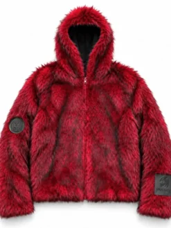 Neptun x Sonic 2026 Knuckles Fluffy Fur Red Jacket