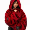 Neptun x Sonic 2026 Knuckles Fluffy Jacket In Red
