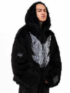 Neptun x Sonic 2026 Shadow Black Fluffy Fur Jacket