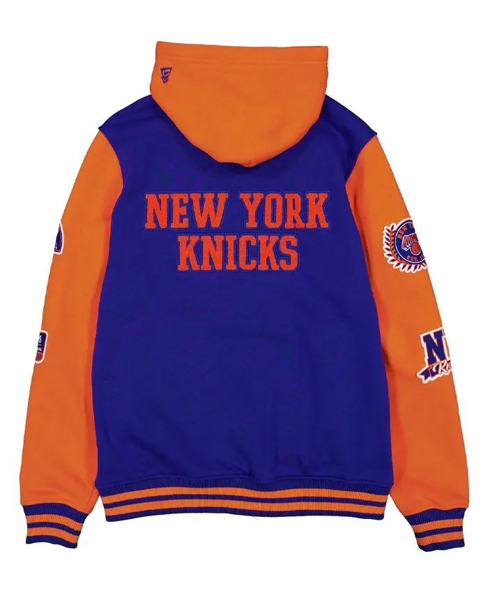 New York Knicks Throwback Patch Jacket Back