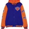 New York Knicks Throwback Patch Letterman Varsity Jacket