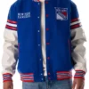 New York Rangers The Wild Collective Blue Varsity Jacket