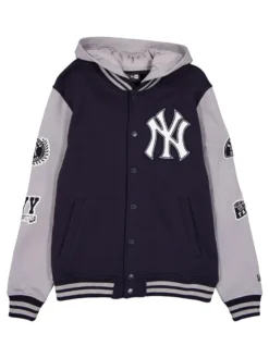 New York Yankees Throwback Patch Letterman Varsity Jacket