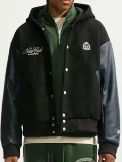 Nike Club Men's Black Wool Varsity Jacket