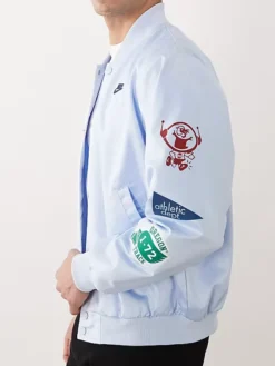 Nike Club Reissue Light Blue Varsity Jacket Mens