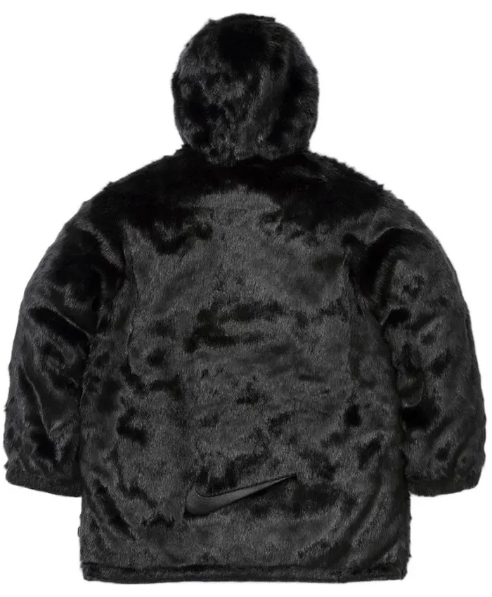 Nike x Supreme Black Fur Reversible Parka Jacket
