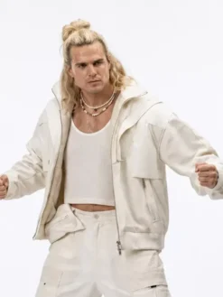 Noah-Centineo-Movie-Street-Fighter-2026-White-Fleece-Jacket