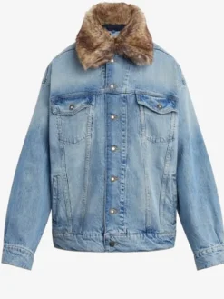 Nobody Wants This Erin Foster Denim Fur Collar Jacket
