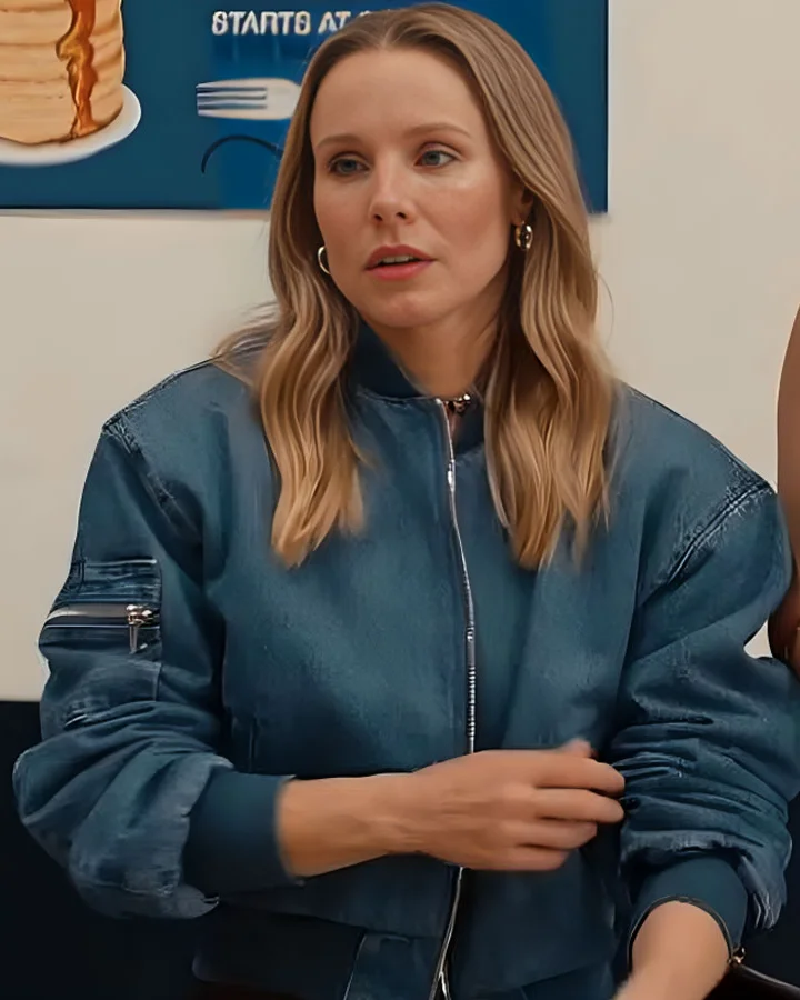 Nobody-Wants-This-Kristen-Bell-Blue-Denim-Bomber-Jacket
