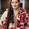 North-Of-North-Season-02-Anna-Lambe-Red-Floral-Fleece-Jacket-For-Sale