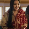North-Of-North-Season-02-Anna-Lambe-Red-Floral-Sherpa-Jacket-For-Sale