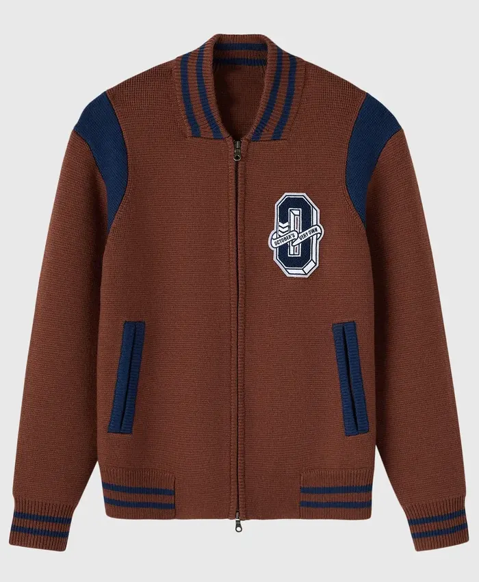 O Zip Varsity Cardigan Jacket