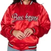Ohio State Buckeyes Letterman Jacket In Red