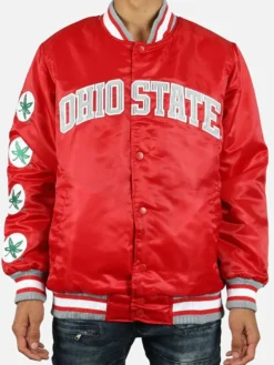 Ohio State Buckeyes Starter Satin Bomber Jacket