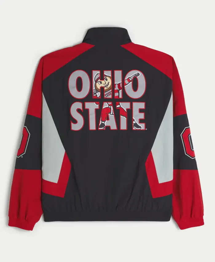 Ohio State University Buckeyes Hollister Windbreaker Jacket