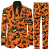 Halloween Printed Pumpkin Suit