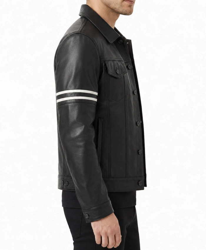 Orvyn-Black-Trucker-Leather-Jacket