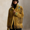 PRL x TÓPA Shimmering Sage Suede Jacket