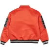 Palace Orange Satin Varsity Jacket Back