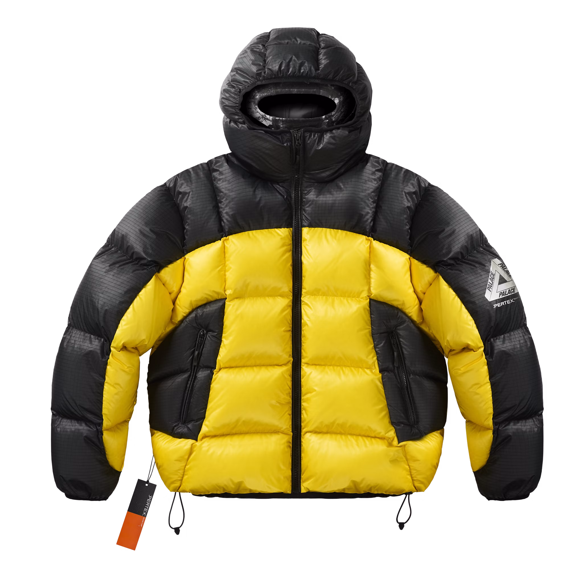 Palace Pertex Balaclava Puffa Black Yellow