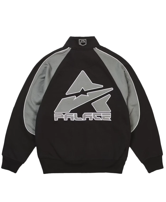 Palace Skateboards x Avirex Fall Winter 2026 Black Fleece Track Top Jacket back view