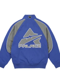 Palace Skateboards x Avirex Fall Winter 2026 Fleece Blue Track Top Jacket back view