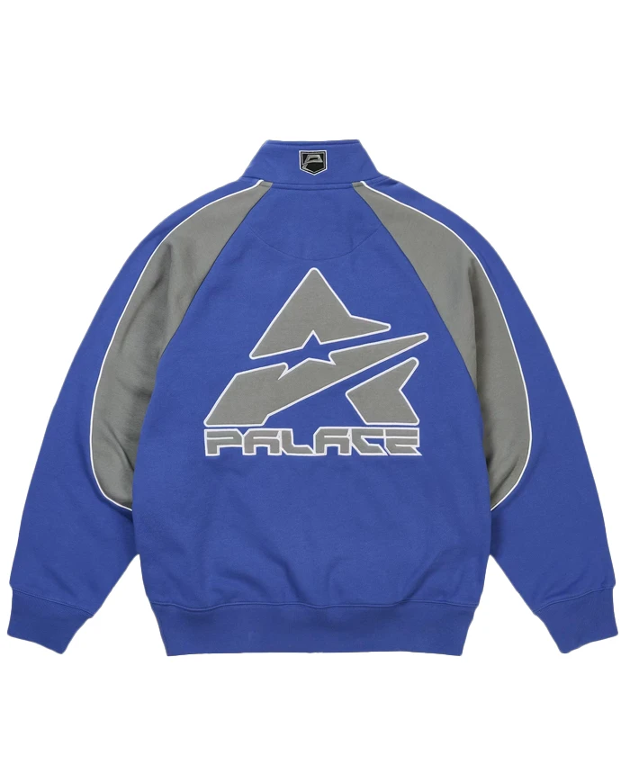 Palace Skateboards x Avirex Fall Winter 2026 Fleece Blue Track Top Jacket back view