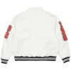 Palace White Satin Varsity Jacket Back