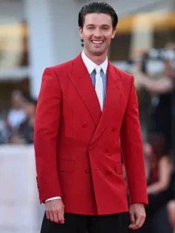 Patrick Schwarzenegger Venice Film Festival Red Blazer