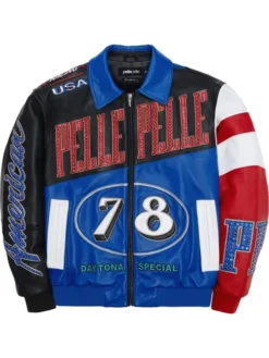 Pelle Pelle World Champion Rally 1978 Daytona Special Leather Bomber Jacket front view