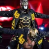 Pénta and Rey Fénix Lucha Bros Black Bomber Jacket