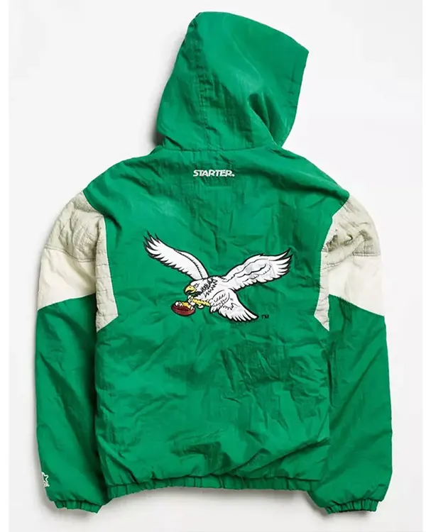 Philadelphia-Eagles-80s-Green-Anorak-Jacket