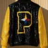 Pittsburgh Steelers Logo Back Sequin Jacket