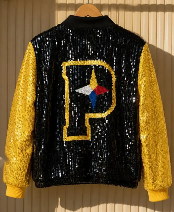 Pittsburgh Steelers Logo Back Sequin Jacket