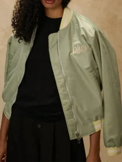 Plus44 Championship Bomber Jacket sage green