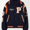 Polo Ralph Lauren Embroidered Appliquéd Wool-Blend Twill Bomber Varsity Jacket