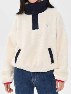 Polo Ralph Lauren Polo Bear Fleece Pullover Jacket For Womens