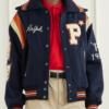 Polo Ralph Lauren Wool Twill Bomber Varsity Jacket For Sale