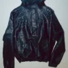 Public School New York SS27 Bespoke Anorak Blue Leather Diamond Jacket front view