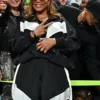 Queen Latifah WNBA Season 30 ATL vs. NYL Black And White Polyester Tracksuit front view