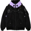 RADIO EVA x AVIREX Classic Flight Detachable Hood Black Polyester MA-1 Bomber Jacket front view