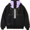 RADIO EVA x AVIREX Classic Flight Polyester Detachable Hood Black MA-1 Bomber Jacket back view